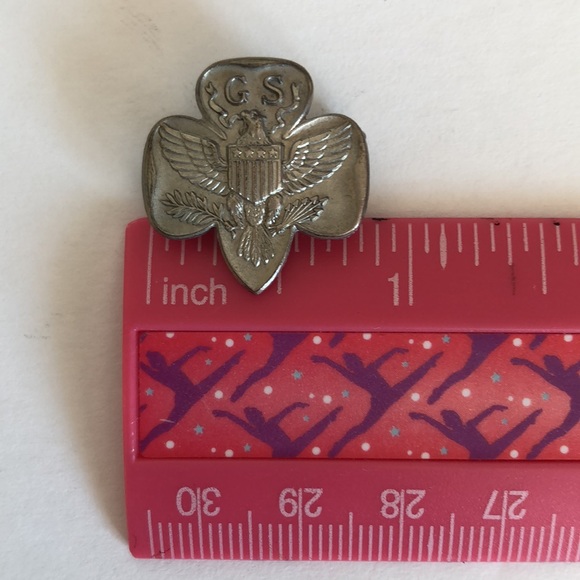 Vintage Girl Scout Collapsable Aluminum Cup And Pin With Safety Pin Clasp - Picture 15 of 15